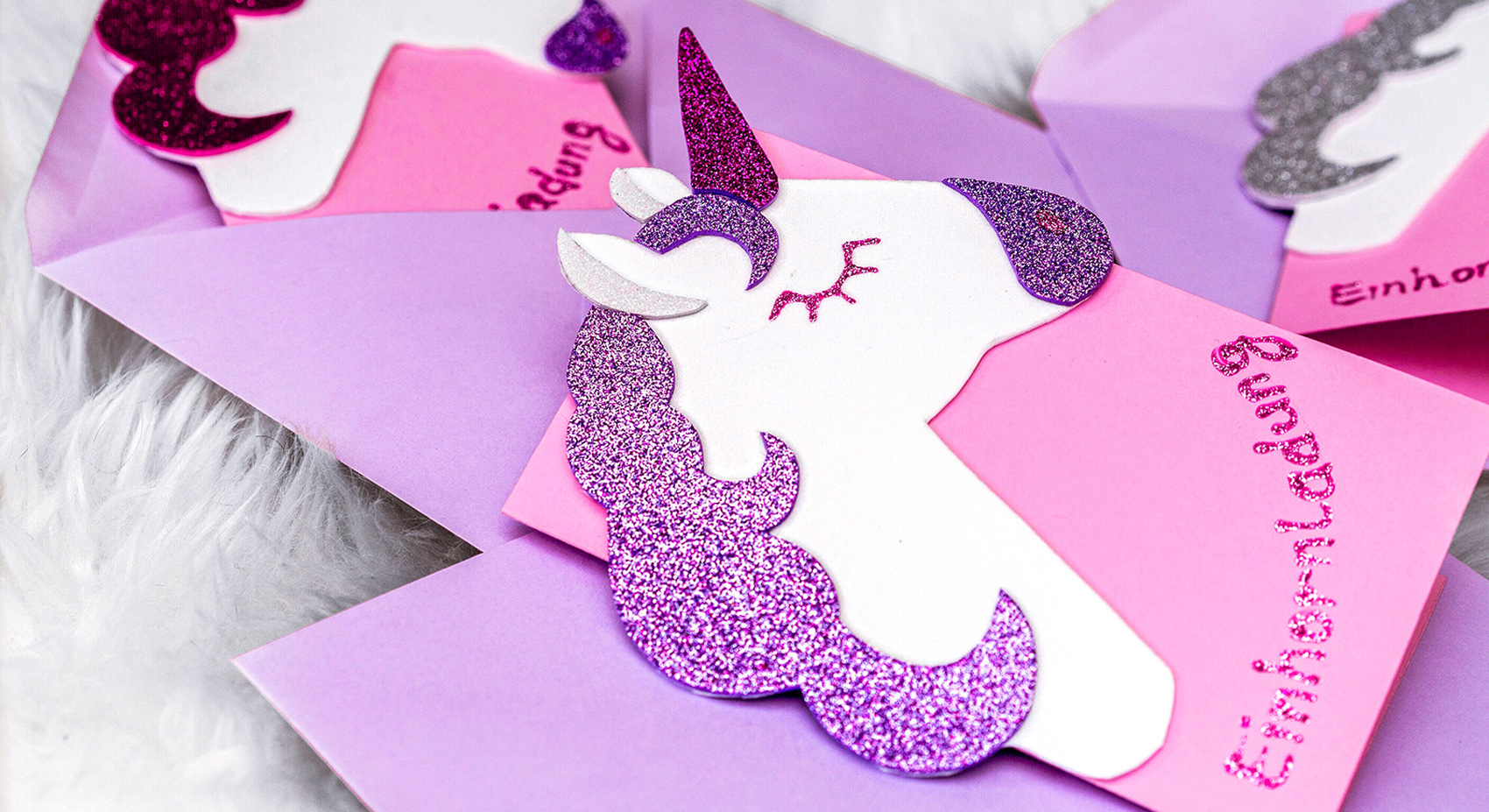 Unicorn Birthday Cards DIY Blonde Bavaria Blog