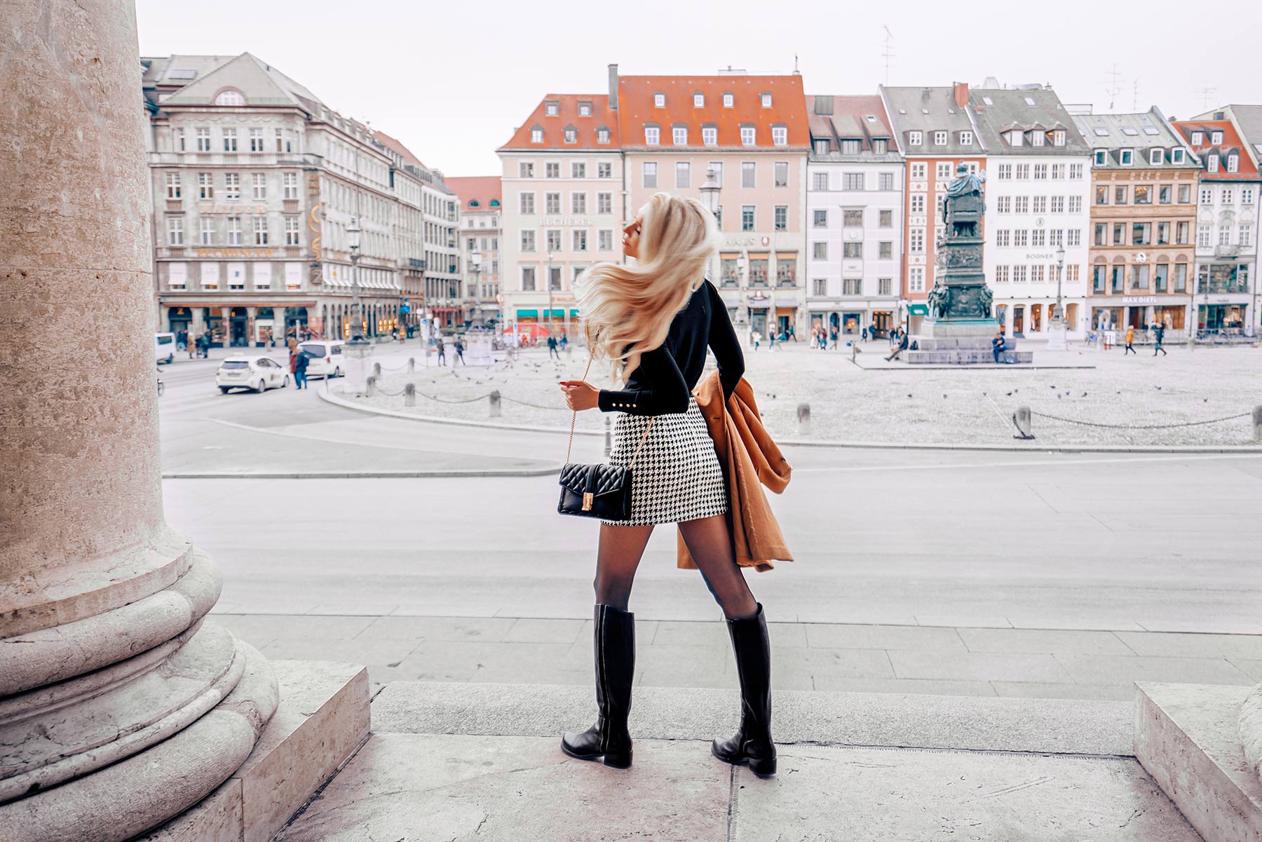 Fashion must have Hahnentritt Muster Blonde Bavaria