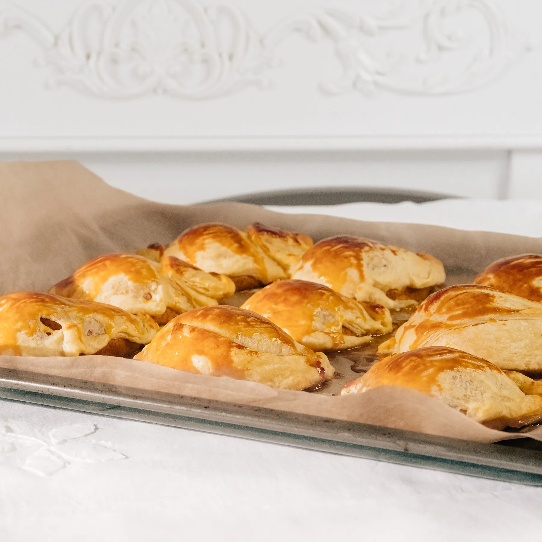 Simple Recipe Gorgonzola Baked Pears Puff Pastry La Blonde Blog